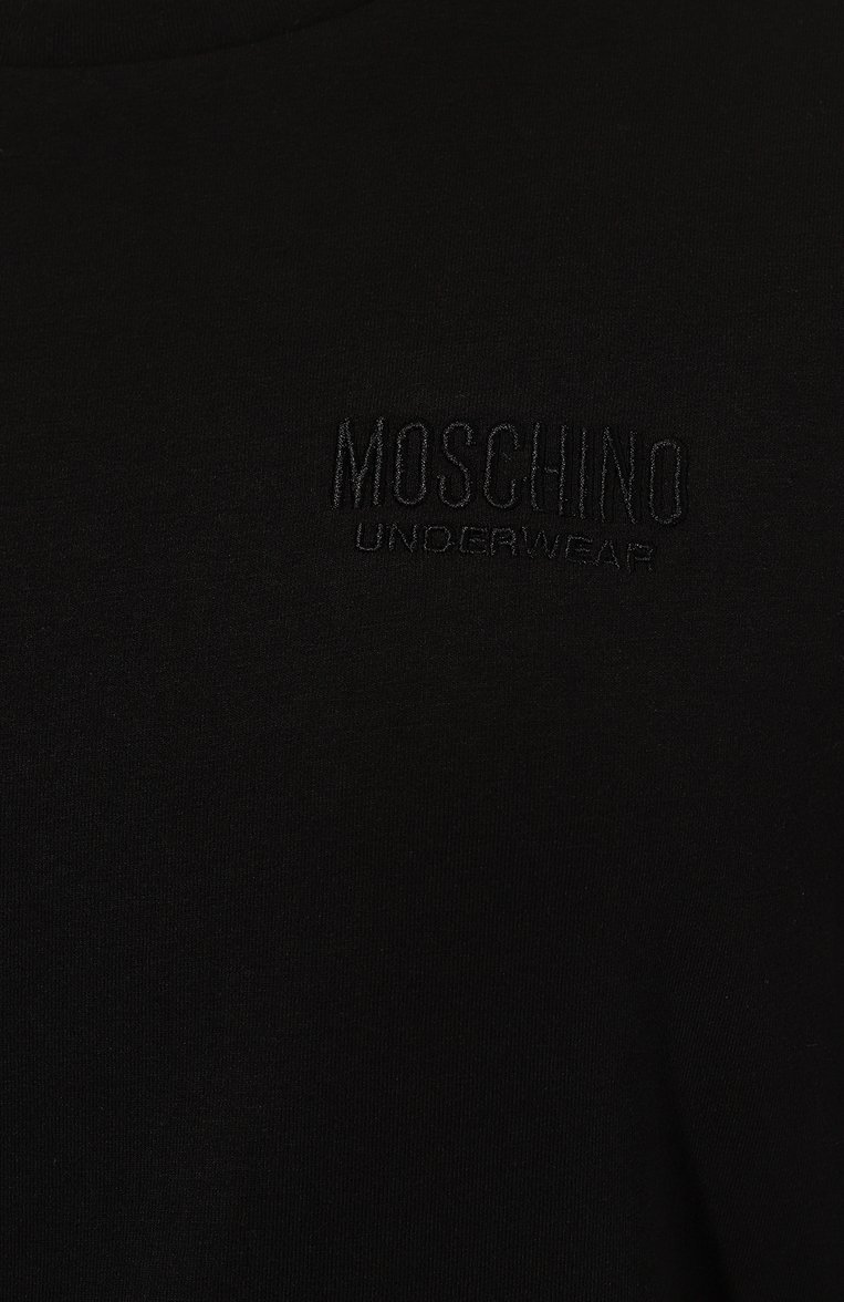 Женская хлопковая пижама MOSCHINO голубого цвета, арт. 232V6/A7823/4442 | Фото 7 (Материал сплава: Проставлено; Нос: Не проставлено; Материал внешний: Хлопок)