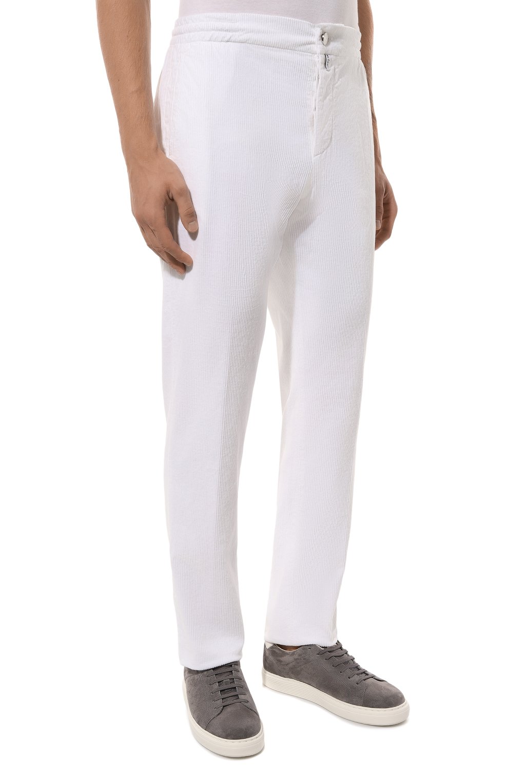 Вельветовые брюки KITON белого цвета по цене 135500 руб., арт. UPLACK0107F10, фото 3 Вельветовые брюки KITON, арт. UPLACK0107F10, фото 3