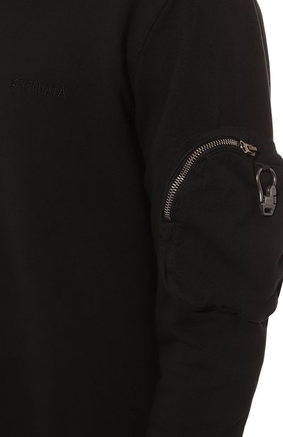 Хлопковый свитшот PREMIATA черного цвета по цене 35400 руб., арт. PR154, фото 5 Хлопковый свитшот PREMIATA, арт. PR154, фото 5