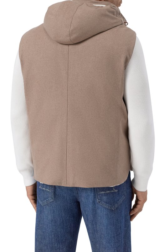 Шерстяной жилет Brunello Cucinelli MM4701775 Бежевый  MM4701775 Фото 4