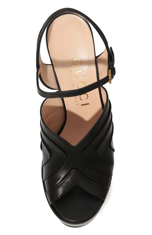 Кожаные босоножки Gucci 699424/C9D00 Чёрный  699424/C9D00 Фото 6