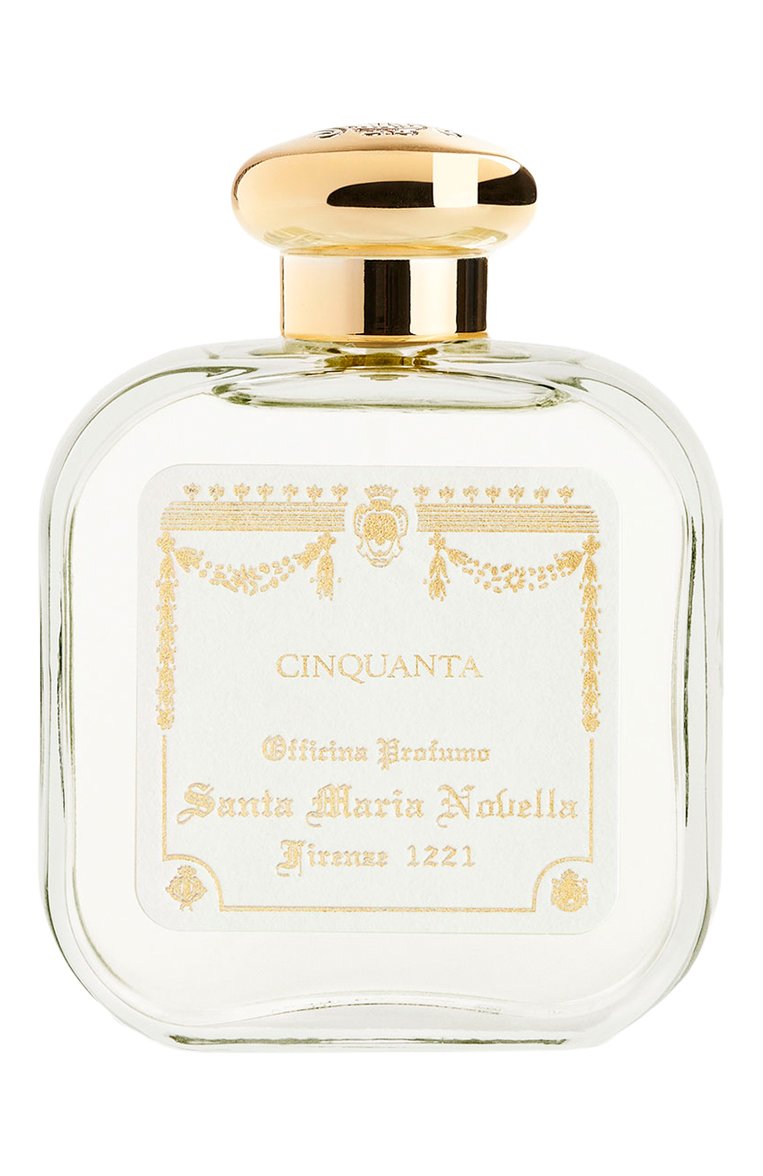 Одеколон cinquanta (50ml) SANTA MARIA NOVELLA бесцветного ц�вета, арт. SMN3119602 | Фото 1 (Нос: Не проставлено; Региональные ограничения белый список (Axapta Mercury): Не проставлено; Тип продукта - парфюмерия: Одеколон; Тип аромата: Цветочный, Фруктовый, Шипровый; Ограничения доставки: flammable)