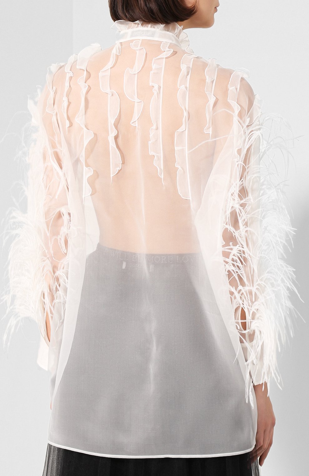 Шелковая блузка VALENTINO, арт. SB0AB15G1C8, фото 4