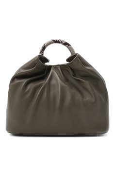 Женская сумка raisin small ELLEME темно-серого цвета, арт. LARGE DUMPLING/LAMBSKIN/C0W LEATHER | Фото 1 (Сумки-технические: Сумки через плечо, Сумки top-handle; Материал: Натуральная кожа; Материал сплава: Проставлено; Драгоценные камни: Проставлено; Размер: small)