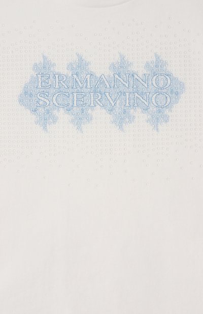 Хлопковая футболка ERMANNO SCERVINO, арт. SFTS031C/JF075, фото 3