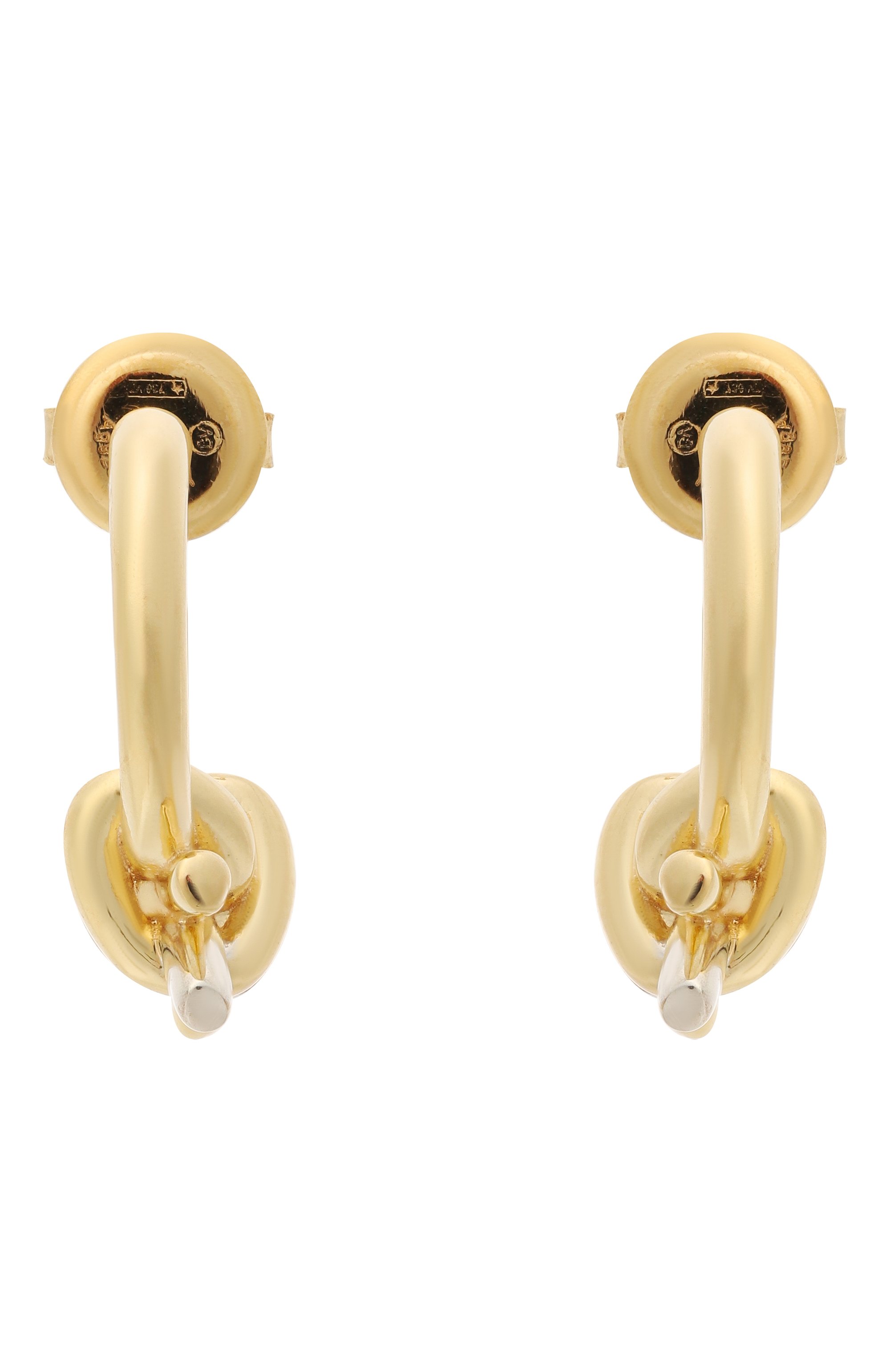 Серьги BOTTEGA VENETA золотого цвета по цене 84900 руб., арт. 838167/V507D 8119, фото 1 Серьги BOTTEGA VENETA, арт. 838167/V507D 8119, фото 1