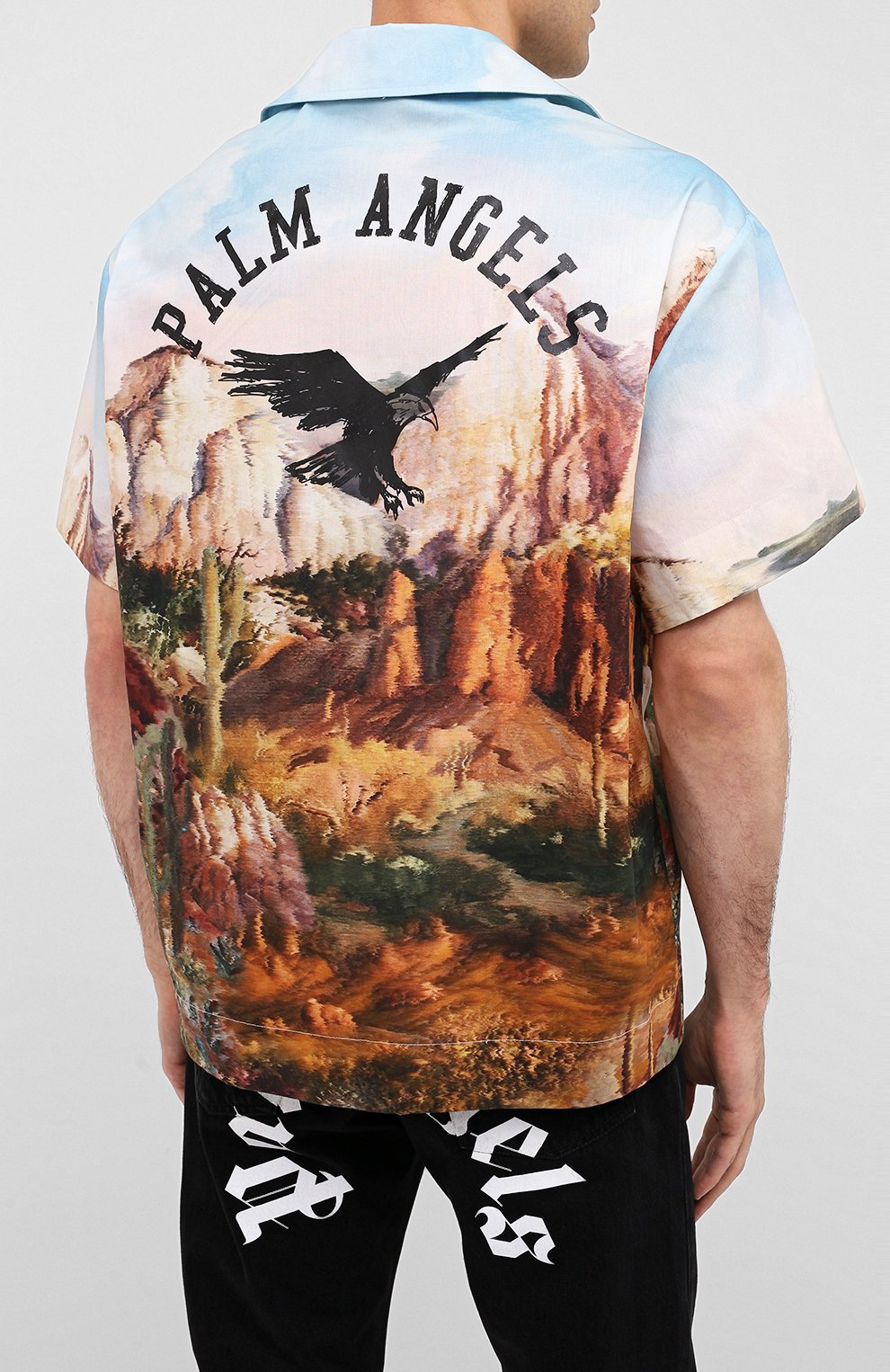 Хлопковая рубашка PALM ANGELS, арт. PMGA075E20FAB0024010, фото 4