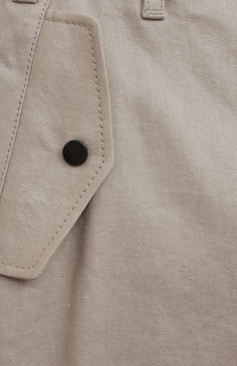 Детские брюки из хлопка и льна BRUNELLO CUCINELLI бежевого цвета, арт. BH500S286A | Фото 3 (Нос: Не проставлено; Материал сплава: Проставлено; Материал внешний: Лен, Хлопок; Случай: Повседневный; Ростовка одежда: 6 лет | 116 см, 4 года | 104 см)