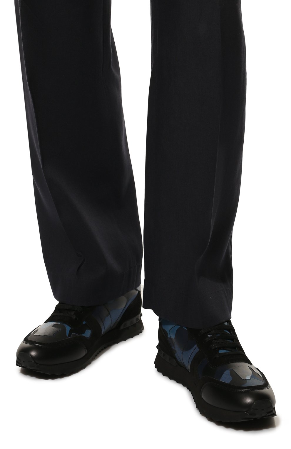 Комбинированные кроссовки rockrunner VALENTINO темно-синего цвета по цене 72450 руб., арт. XY2S0723/TCC, фото 3 Комбинированные кроссовки rockrunner VALENTINO, арт. XY2S0723/TCC, фото 3