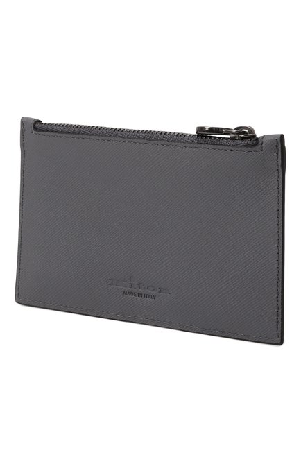 Мужской кожаный футляр для кредитных карт KITON серого цвета, арт. UPEA009N0122807 | Фото 2 (Нос: Не проставлено; Материал сплава: Проставлено; Материал: Натуральная кожа)