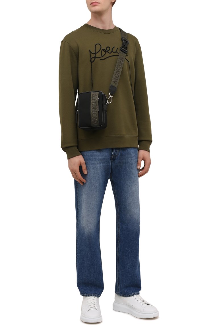 Мужская текстильная сумка detour MONCLER черного цвета, арт. G2-09A-5L700-00-5959V | Фото 2 (Материал: Текстиль; Ремень/цепочка: На ремешке; Размер: mini)