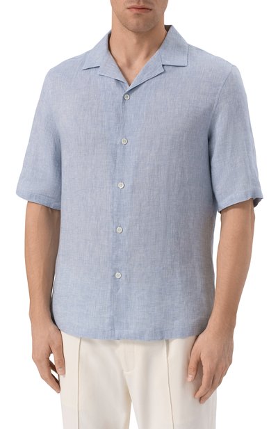 Льняная рубашка BRUNELLO CUCINELLI, арт. MM6840615, фото 3