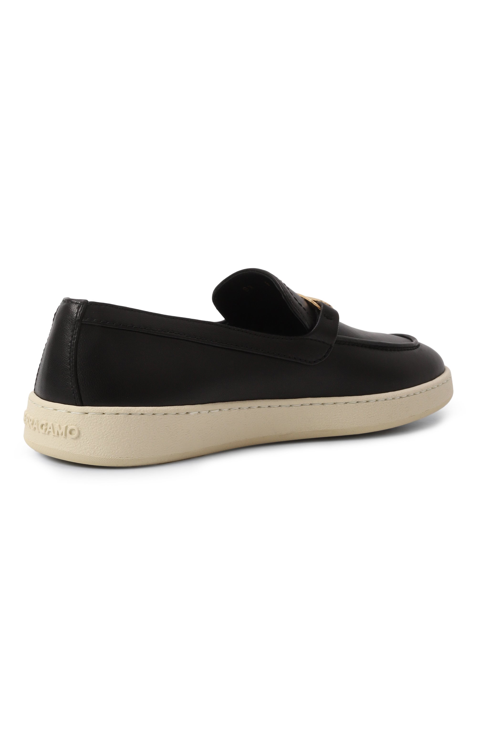 Кожаные лоферы new vara FERRAGAMO черного цвета по цене 86350 руб., арт. 030627/775026, фото 5 Кожаные лоферы new vara FERRAGAMO, арт. 030627/775026, фото 5