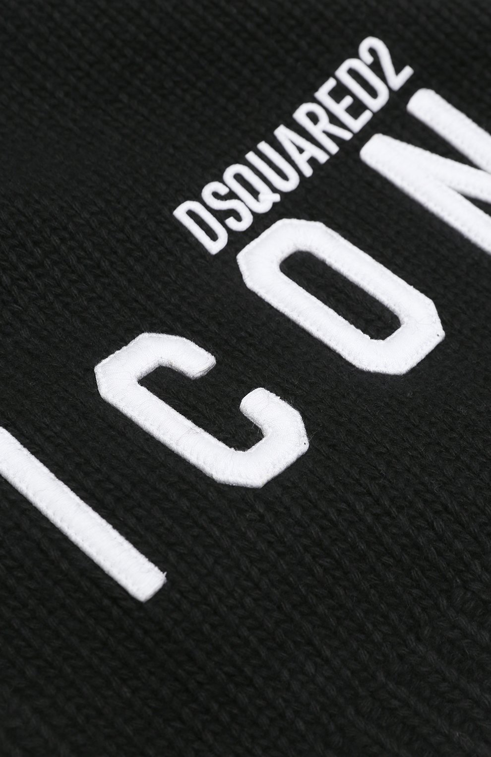 Шарф DSQUARED2 черно-белого цвета по цене 51750 руб., арт. KNM0123/05M06760, фото 4 Шарф DSQUARED2, арт. KNM0123/05M06760, фото 4