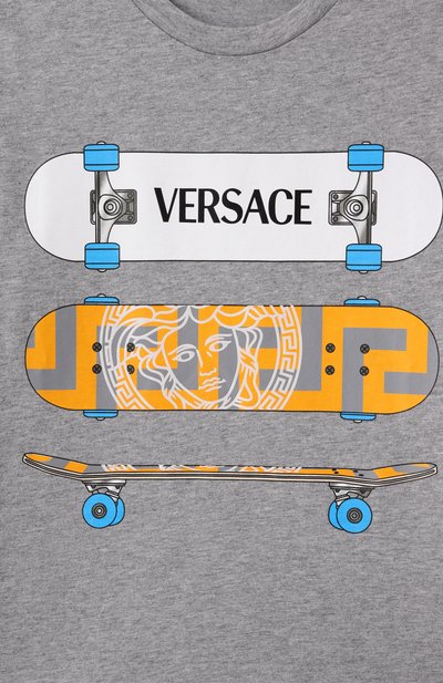 Хлопковая футболка VERSACE, арт. 1018293/1A13086, фото 3
