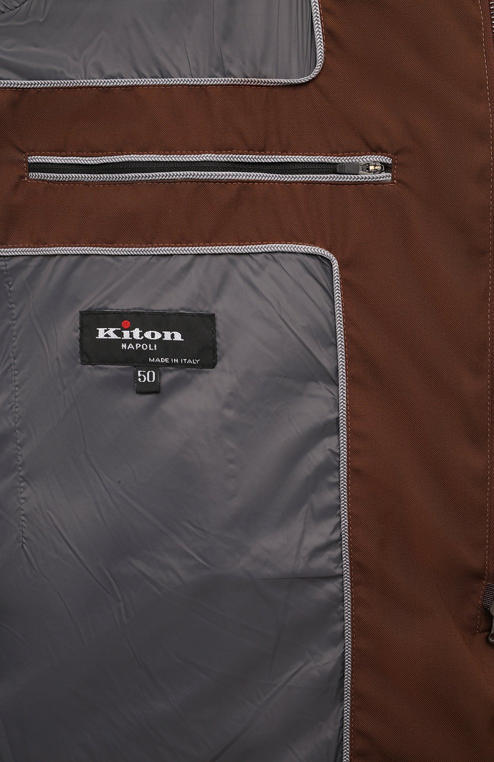 Кашемировая куртка KITON коричневого цвета по цене 679000 руб., арт. UW1910V0455F04, фото 6 Кашемировая куртка KITON, арт. UW1910V0455F04, фото 6