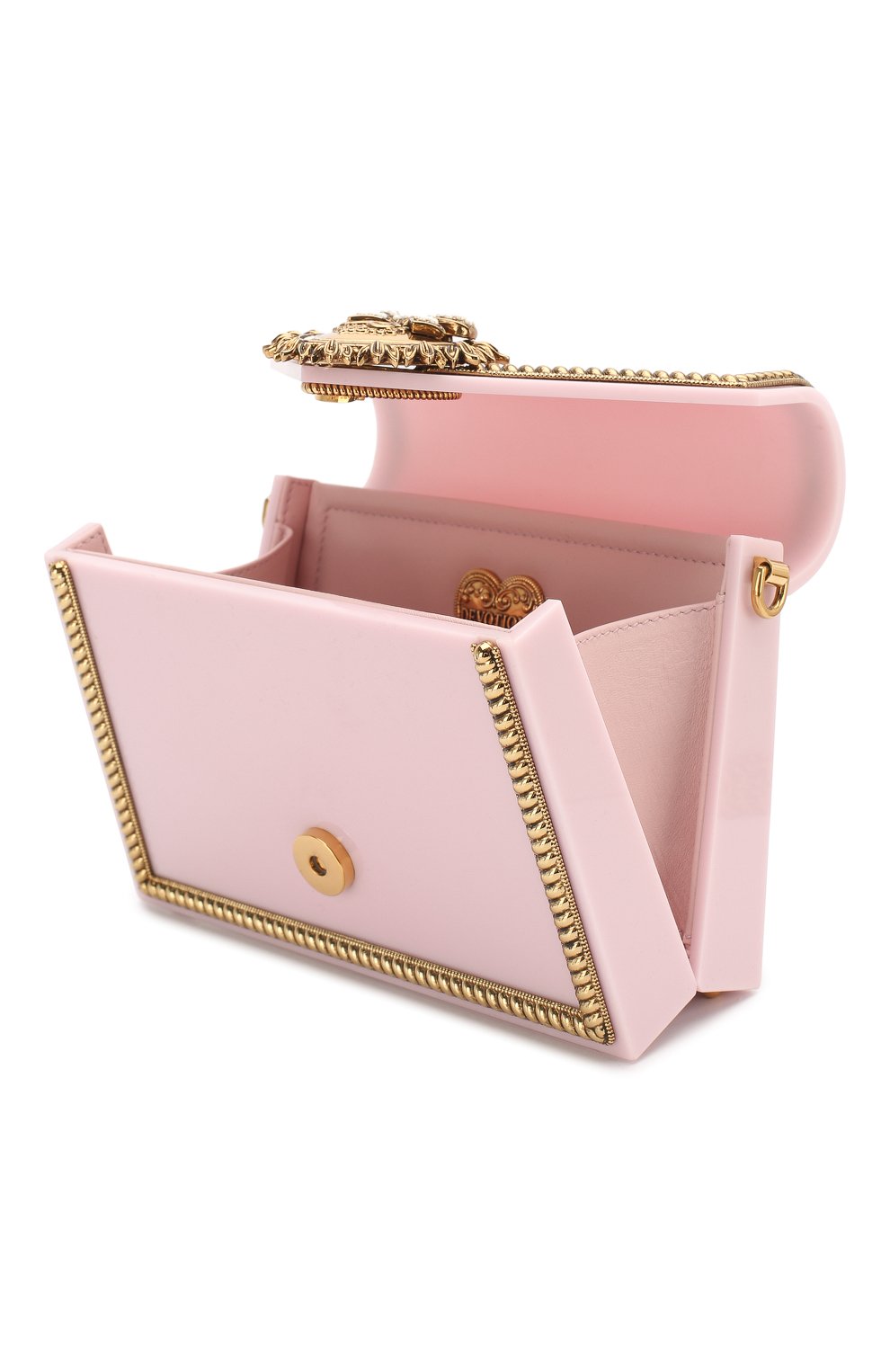 Сумка devotion small DOLCE & GABBANA розового цвета по цене 241500 руб., арт. BB6713/AZ700, фото 4 Сумка devotion small DOLCE & GABBANA, арт. BB6713/AZ700, фото 4