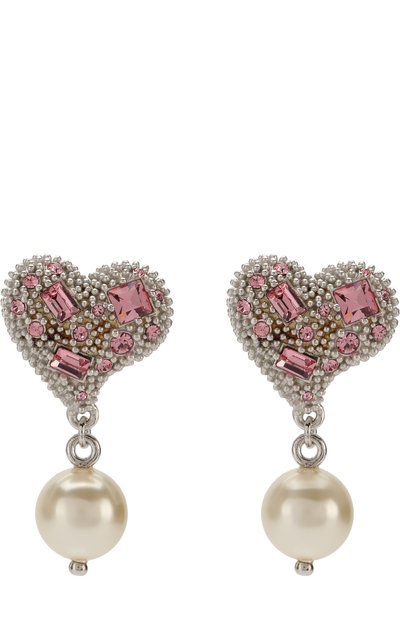 Серьги в виде сердец с декоративной отделкой MIU MIU, арт. 5JO118-2EJD-F0SBI, фото 1
