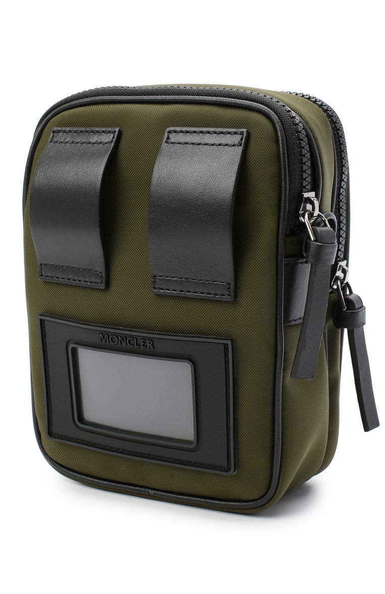 Мужская текстильная сумка MONCLER хаки цвета, арт. F2-09A-5L700-00-02SL1 | Фото 3 (Материал: Текстиль; Ремень/цепочка: На ремешке; Размер: mini)