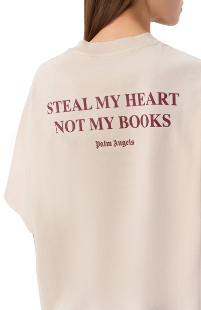 Хлопковая футболка PALM ANGELS, арт. PWAA07BF25JER007, фото 5