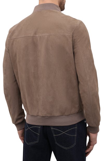 Замшевый бомбер CORNELIANI, арт. 89L5A6-2120115/00, фото 4