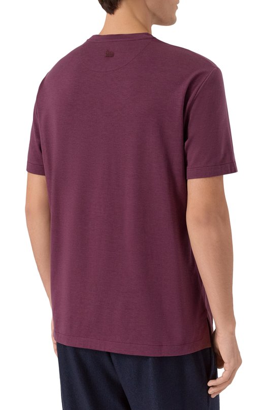 Футболка из шелка и хлопка Colombo TS00412/M0146-U Бордовый  TS00412/M0146-U Фото 4