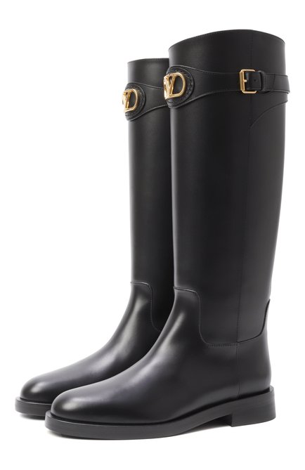 Женские кожаные сапоги vlogo signature VALENTINO, арт. 7W2S0MT1/DSH