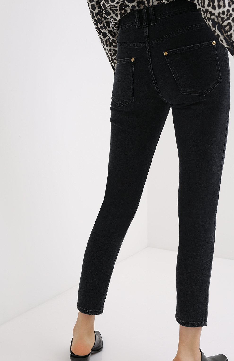 Джинсы BALMAIN темно-серого цвета по цене 58550 руб., арт. UF15515/D062, фото 4 Джинсы BALMAIN, арт. UF15515/D062, фото 4