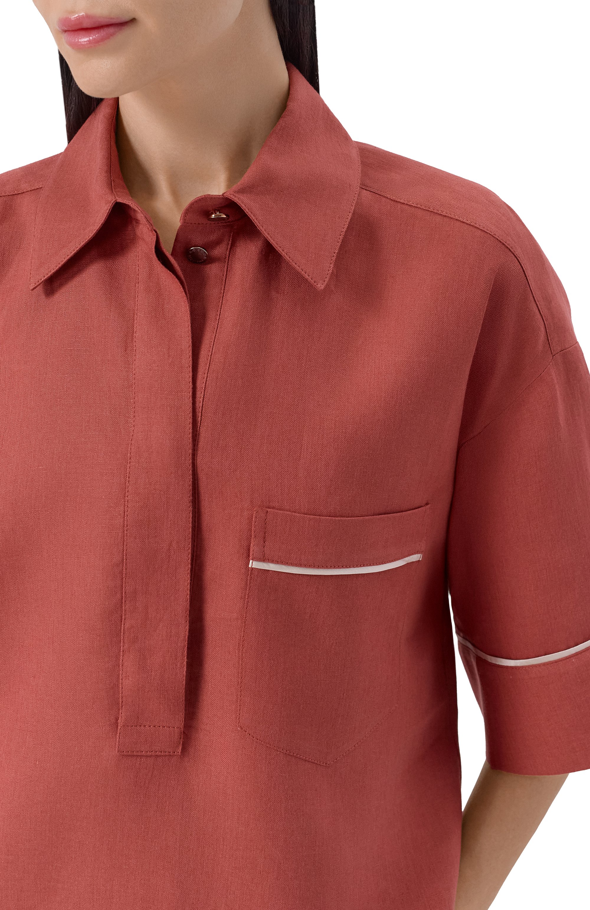 Льняная рубашка AGNONA, арт. TD1109E/U3049E, фото 5