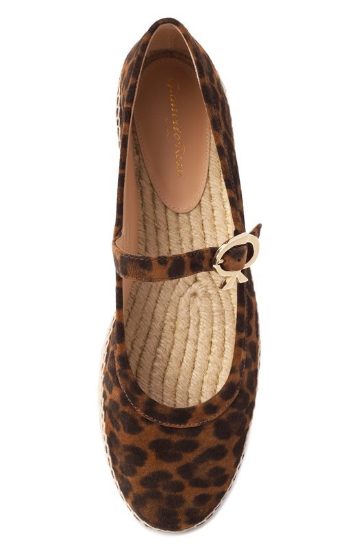 Замшевые эспадрильи Elda Gianvito Rossi G22366.05G0M.VLULEPA Леопардовый  G22366.05G0M.VLULEPA Фото 6
