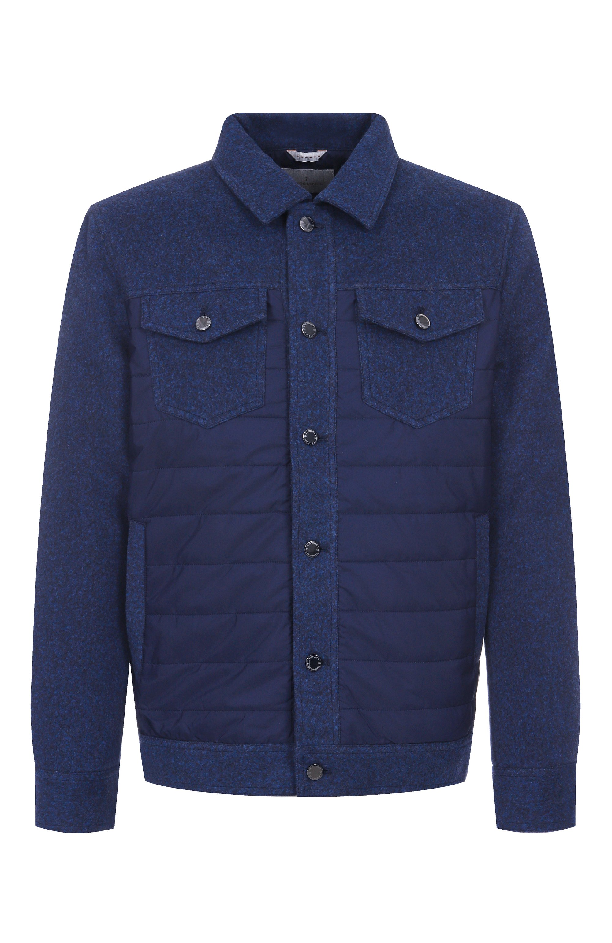 Куртка из хлопка и шерсти CAPOBIANCO синего цвета по цене 114000 руб., арт. 19M183.FSNY., фото 1 Куртка из хлопка и шерсти CAPOBIANCO, арт. 19M183.FSNY., фото 1