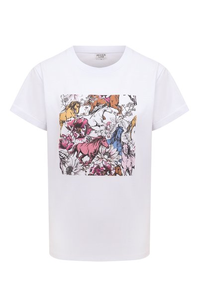 Женская хлопковая футболка SEVEN LAB, арт. T leo color white