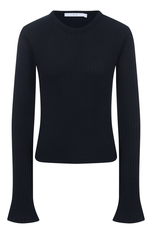 Хлопковый лонгслив Iro WF19ERSILIA Чёрный WF19ERSILIA