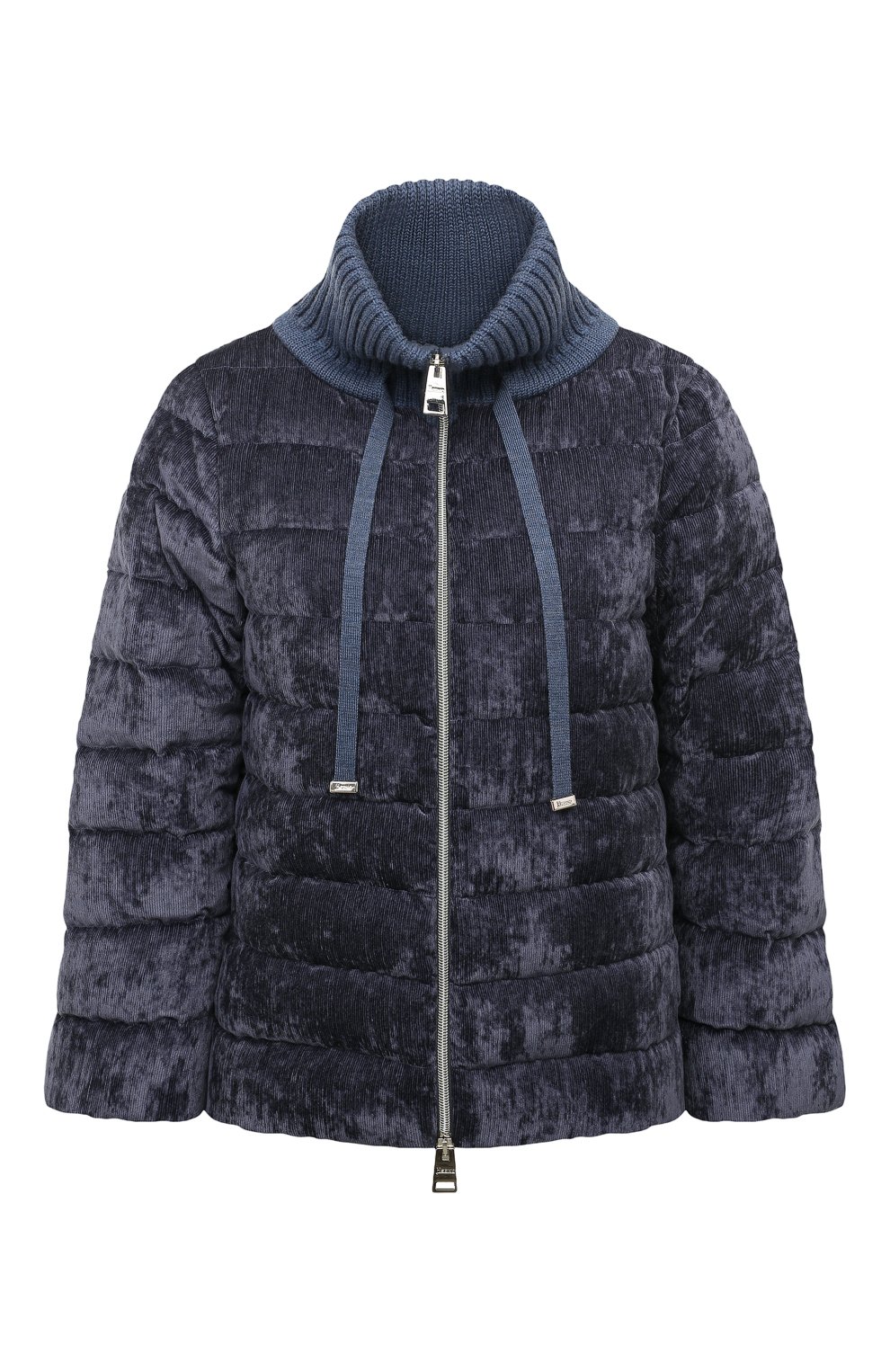 Пуховая куртка из вельвета HERNO темно-синего цвета по цене 87550 руб., арт. PI00125DR/12631, фото 1 Пуховая куртка из вельвета HERNO, арт. PI00125DR/12631, фото 1