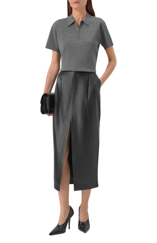 Кожаная юбка Freeage WW25.SK081.LETH.900 Чёрный  WW25.SK081.LETH.900 Фото 2