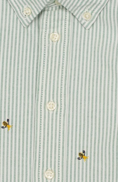 Хлопковая рубашка с воротником button down и вышивкой RALPH LAUREN, арт. 322691591, фото 3