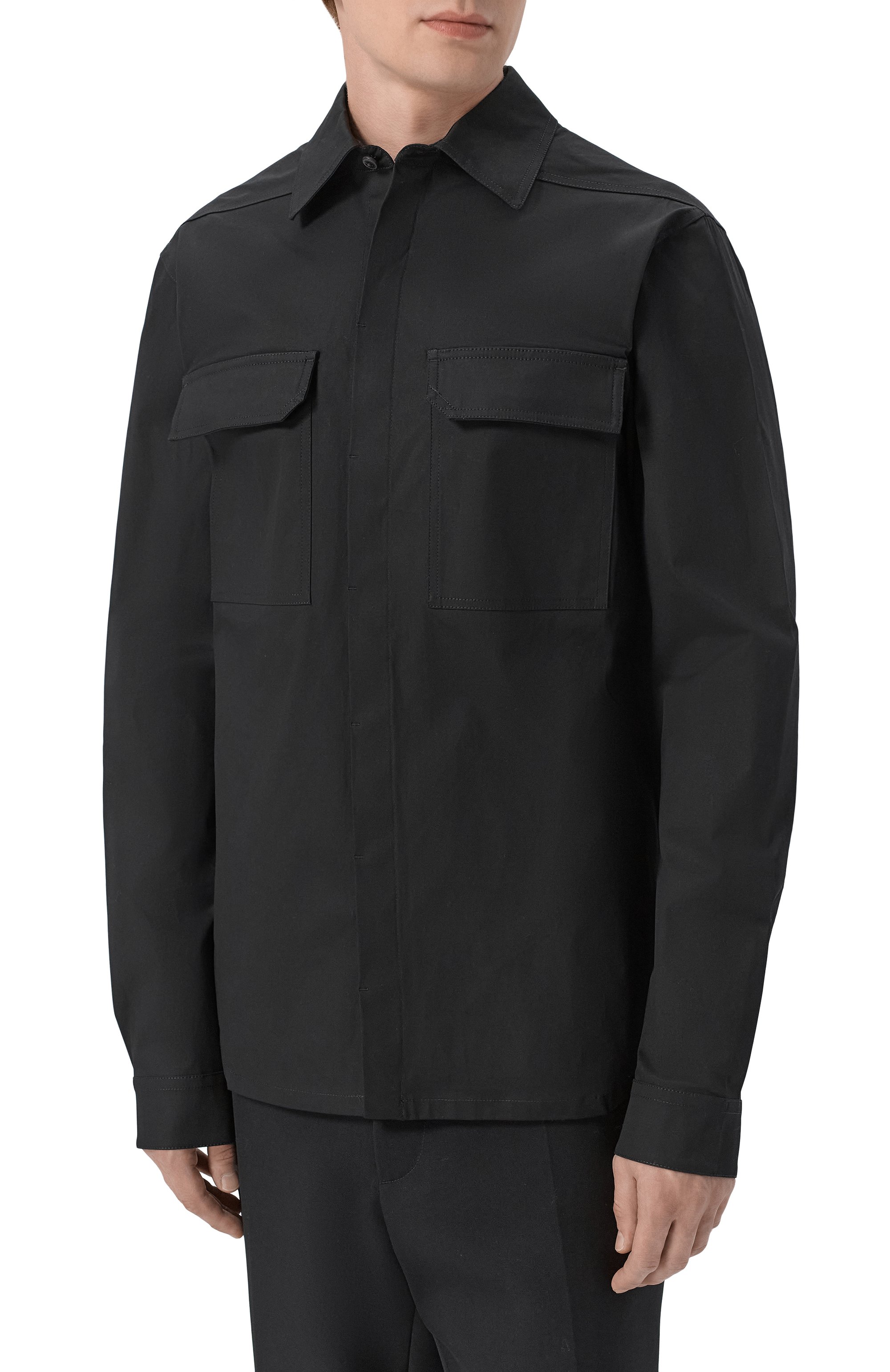 Хлопковая куртка-рубашка RICK OWENS, арт. RU02F4291/TE, фото 3