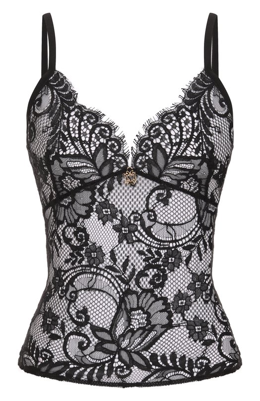 Топ из хлопка и шелка Elie Saab T0227NF25/LA004 Чёрный T0227NF25/LA004