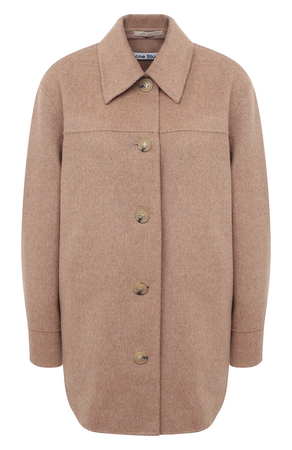 Шерстяное пальто ACNE STUDIOS бежевого цвета по цене 85800 руб., арт. A90319, фото 1 Шерстяное пальто ACNE STUDIOS, арт. A90319, фото 1