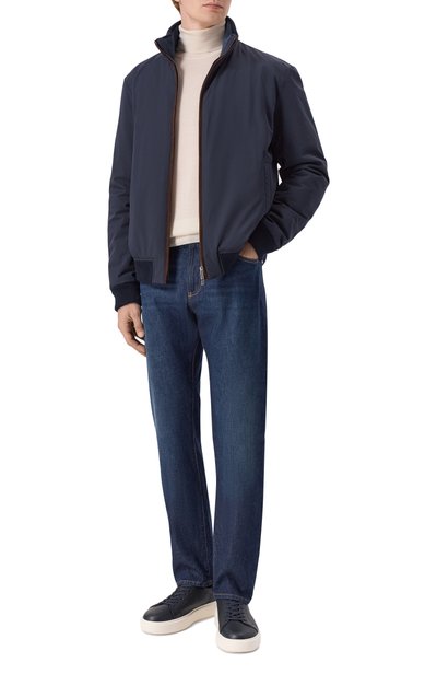 Джинсы regular fit CANALI темно-синего цвета по цене 68200 руб., арт. 91719/PD01430, фото 2 Джинсы regular fit CANALI, арт. 91719/PD01430, фото 2