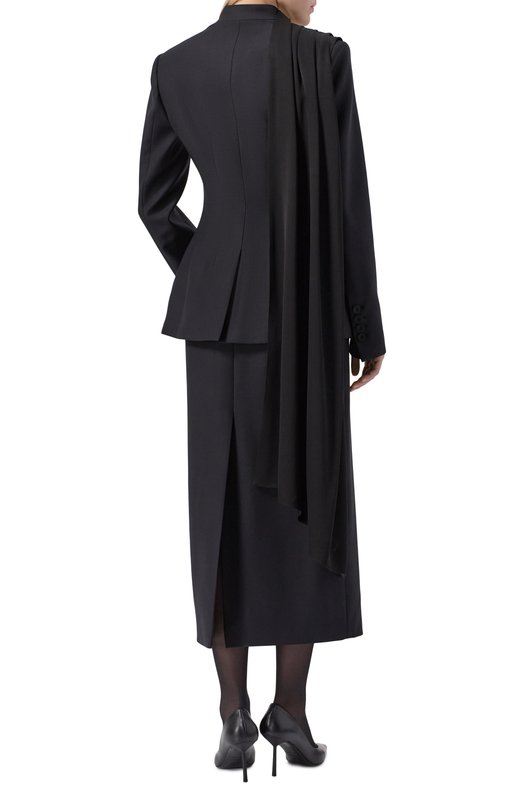 Шерстяной жакет Shervarli JB25-0009 Чёрный  JB25-0009 Фото 4