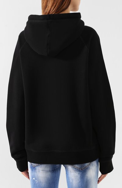 Хлопковое худи DSQUARED2 черного цвета по цене 41300 руб., арт. S72GU0233/S25042, фото 4 Хлопковое худи DSQUARED2, арт. S72GU0233/S25042, фото 4