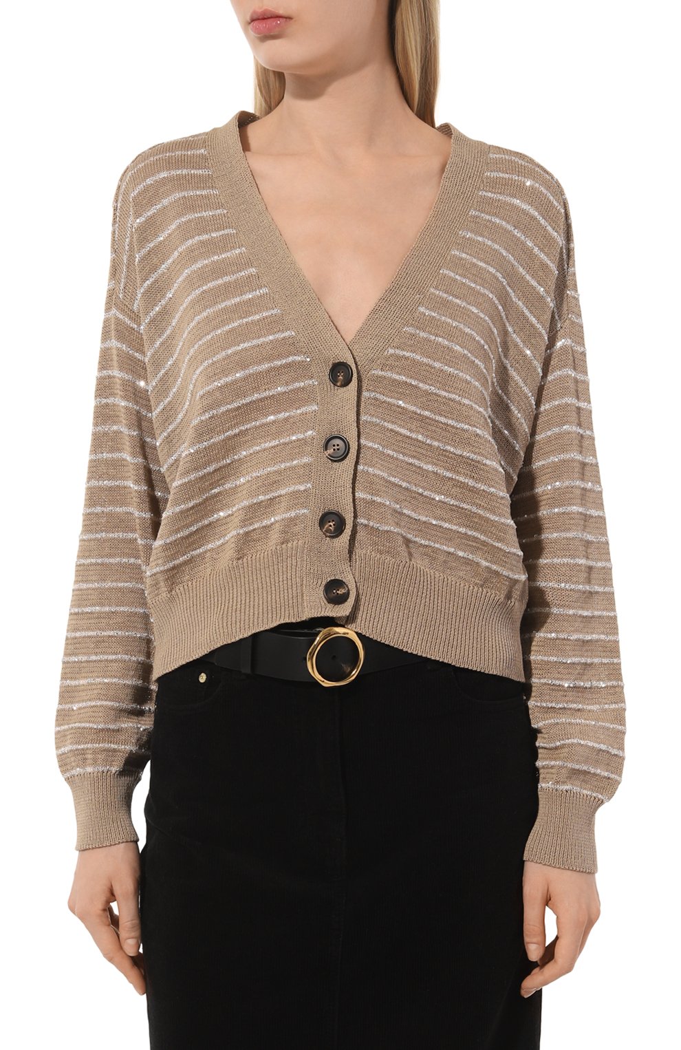 Хлопковый кардиган BRUNELLO CUCINELLI, арт. M7876B1330, фото 3