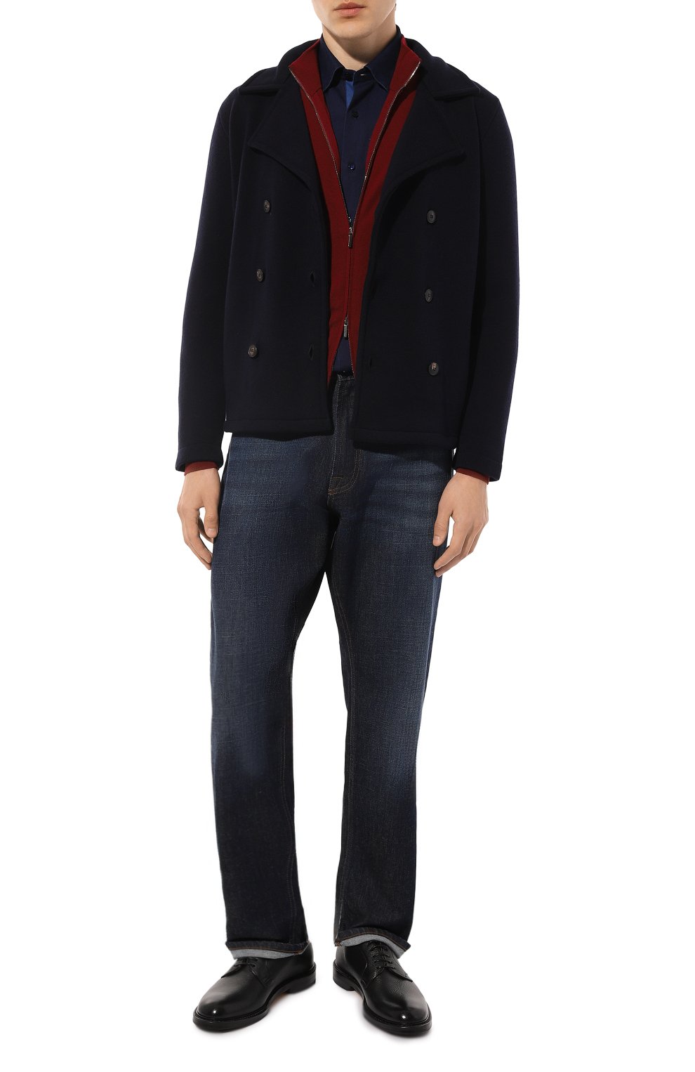 Пальто из шерсти и кашемира ANDREA CAMPAGNA темно-синего цвета по цене 184000 руб., арт. CM23002, фото 2 Пальто из шерсти и кашемира ANDREA CAMPAGNA, арт. CM23002, фото 2