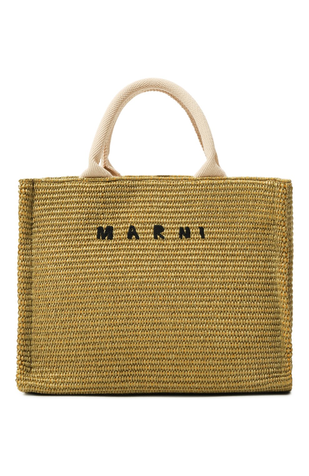 Сумка-тоут MARNI хаки цвета по цене 75300 руб., арт. SHMP0077U0/P3860, фото 1 Сумка-тоут MARNI, арт. SHMP0077U0/P3860, фото 1