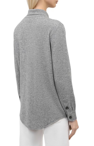 Кардиган из шерсти и кашемира ALLUDE серого цвета по цене 41850 руб., арт. 205/17034, фото 4 Кардиган из шерсти и кашемира ALLUDE, арт. 205/17034, фото 4