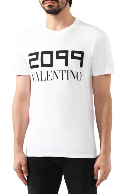Хлопковая футболка VALENTINO, арт. SV0MG04E5SJ, фото 3