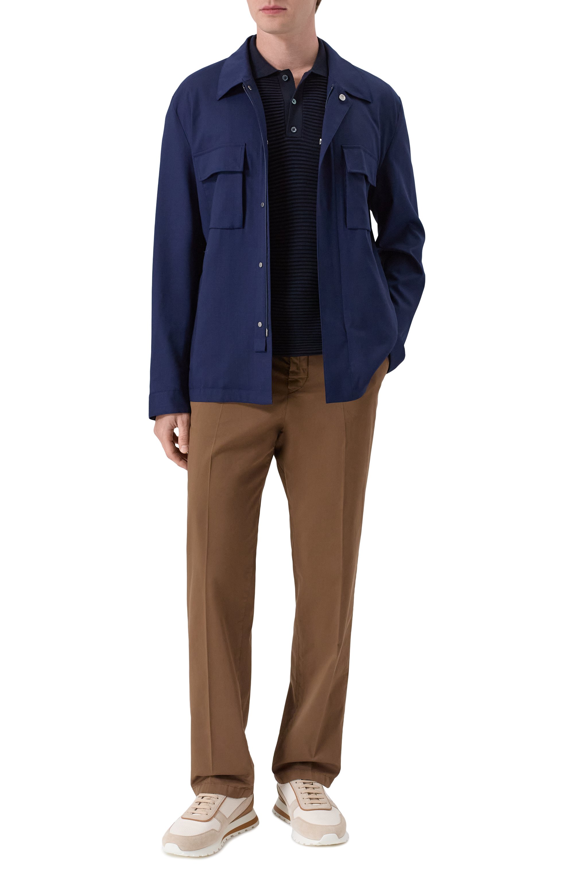 Хлопковые брюки KITON коричневого цвета по цене 121000 руб., арт. UFPPERK0600H07, фото 2 Хлопковые брюки KITON, арт. UFPPERK0600H07, фото 2