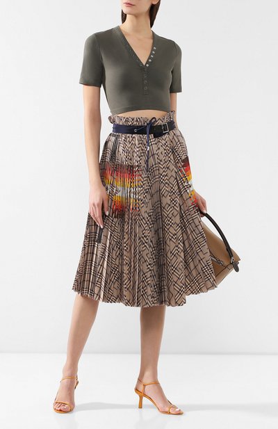 Хлопковый топ ALEXANDERWANG.T хаки цвета по цене 15750 руб., арт. 4C191098, фото 2 Хлопковый топ ALEXANDERWANG.T, арт. 4C191098, фото 2