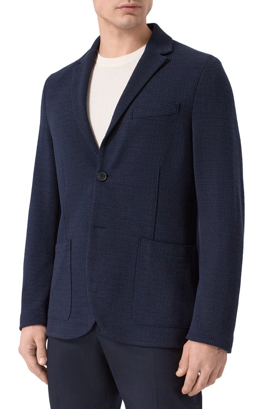Пиджак из шерсти и шелка Harris Wharf London CL8P22PPM/PPM Синий  CL8P22PPM/PPM Фото 3